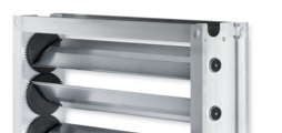Multileaf dampers made of aluminium for shutting off the airflow in air conditioning systems